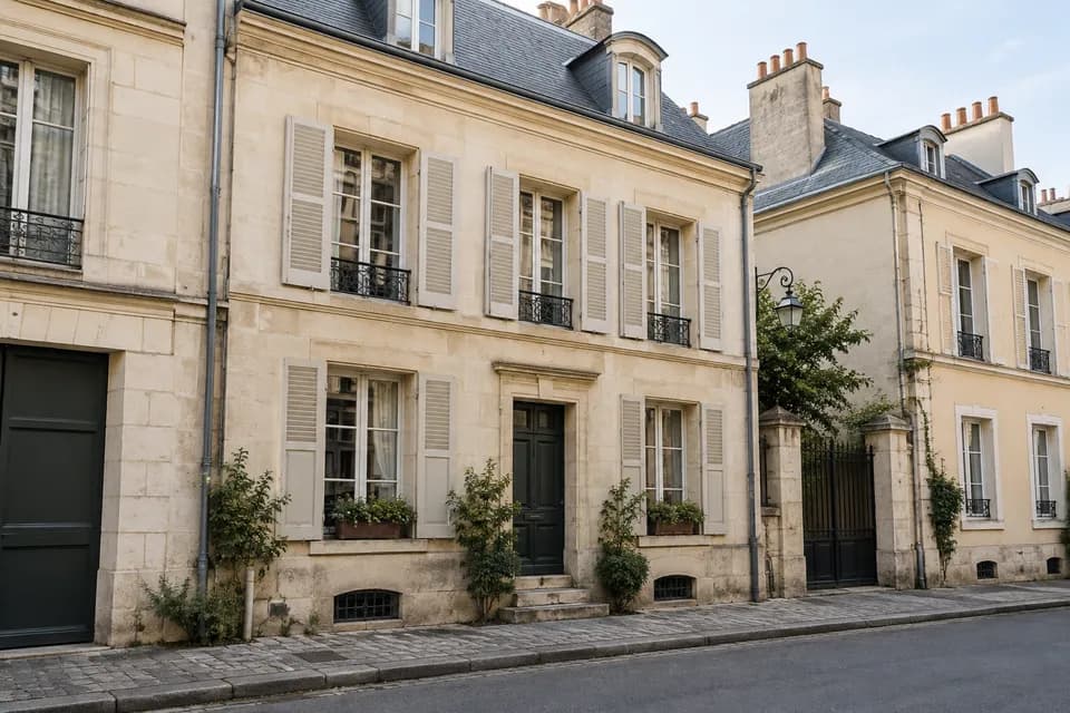 Exemple de maisons en maçonnerie claire avec accès et ouvertures de sous-sol.